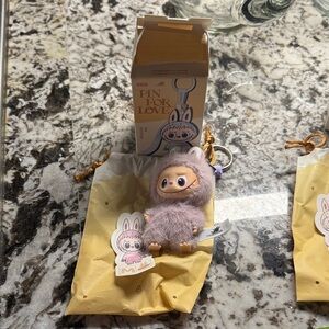 Letter M labubu pin for love